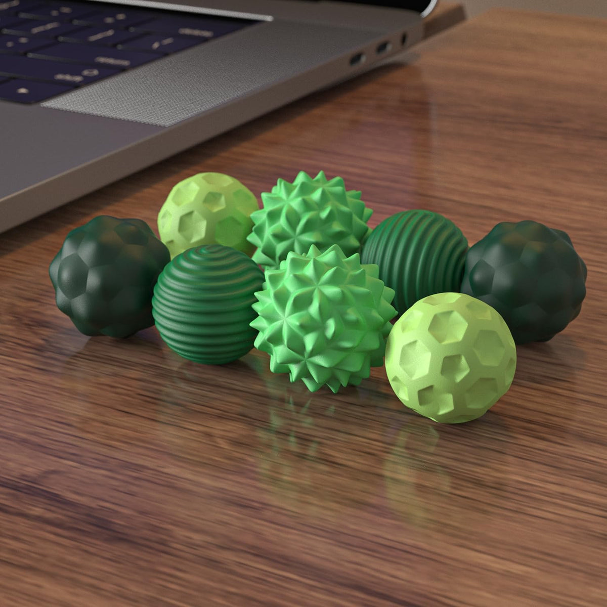 Magnetic Fidget Balls for Adults & Teens - Green and Purple (8-pack) - image 2