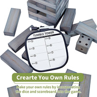 ApudArmis 60 Pcs Tumble Tower - Gray / L-Stack to 5 FT - image 4
