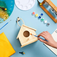 Liliful wooden DIY birdhouse kit for kids, 2 sets with paints and brushes - view 5
