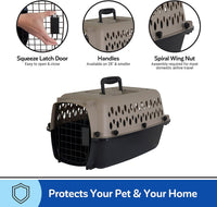 Petmate Vari Dog Kennel, Carrier for Large Dogs, Taupe and Black - 19.0"L x 12.5"W x 10.8"H / Kennel Only - image 4