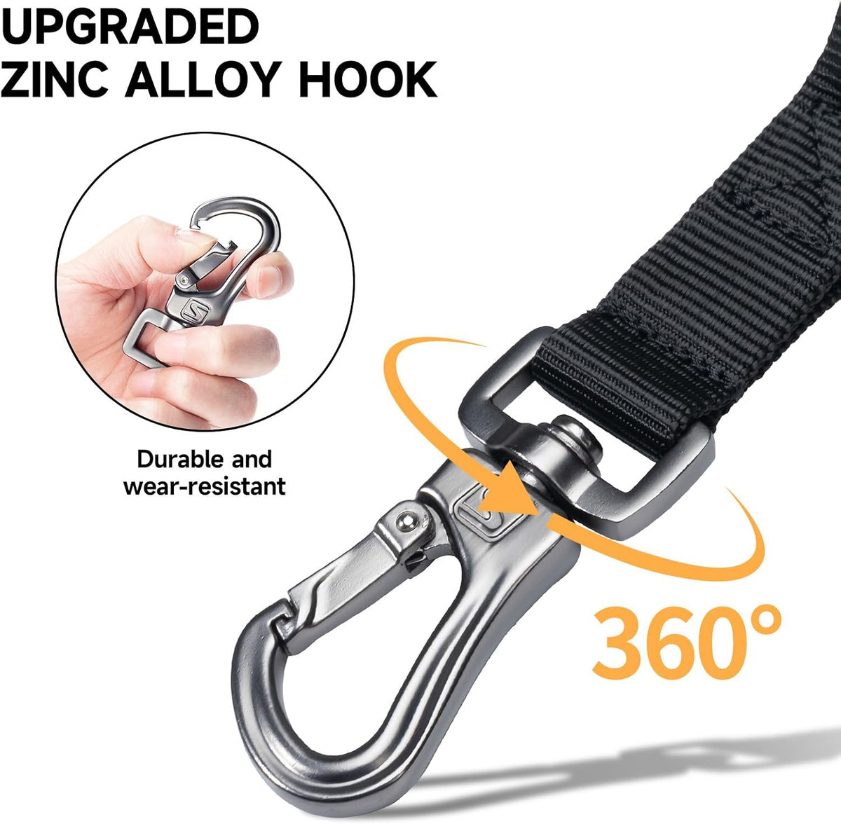 EXCELLENT ELITE SPANKER Tactical Military Bungee Nylon Dog Leash - Black - image 4