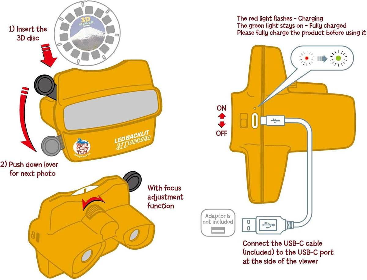 WARM FUZZY LED backlit 3D viewer with natural disasters reels - view 26