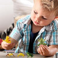 48 Pieces Plastic Frogs Toy Mini Vinyl Realistic Frog Decorations Fun Rain Forest Character Figures Lifelike Toy for Rana Crafting Party Supplies Home Decor Game