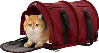 SturdiBag Pro 2.0 Pet Travel Carrier for Cats and Dogs | Soft Sided Pet Carrier Bag with Safety Clips and Seatbelt Straps for Car Travel | XL, Bordeaux
