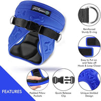Comfort Fit Dog Harness No Pull with Adjustable Buckles Soft Padded Reflective Choke Step-in Pet Vest with Easy Control Handle for Small Medium Large Dogs & Puppies for Walking Running Training
