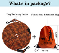Long Dog Leash Tie-Out Check Cord - Orange / 100FT - image 3