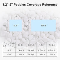 SIDONG 5 lbs White River Rocks, 1.2-2 Inches Pebbles for Indoor Plants, Aquarium Rocks Used in Fish Tank, Decorative Stones for Plants, Vases, Home Décor, Crafting, Garden Landscaping