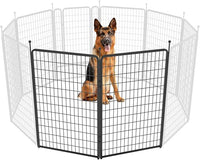 FXW Rollick Unleashed Dog Playpen for Indoor, Yard, RV Camping, 50 inch 2 Panels for Large Dogs, Black│Patented