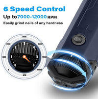 Casfuy 6-Speed Dog Nail Grinder - Blue - image 2