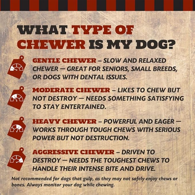 2" Beef Marrow Dog Bones for Aggressive Chewers, Small Breed Dog Treat, Natural, Tough, Chew Toy, Made in The USA, 6 Count