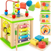 WOODMAM Wooden 7-in-1 Activity Cube - Green
