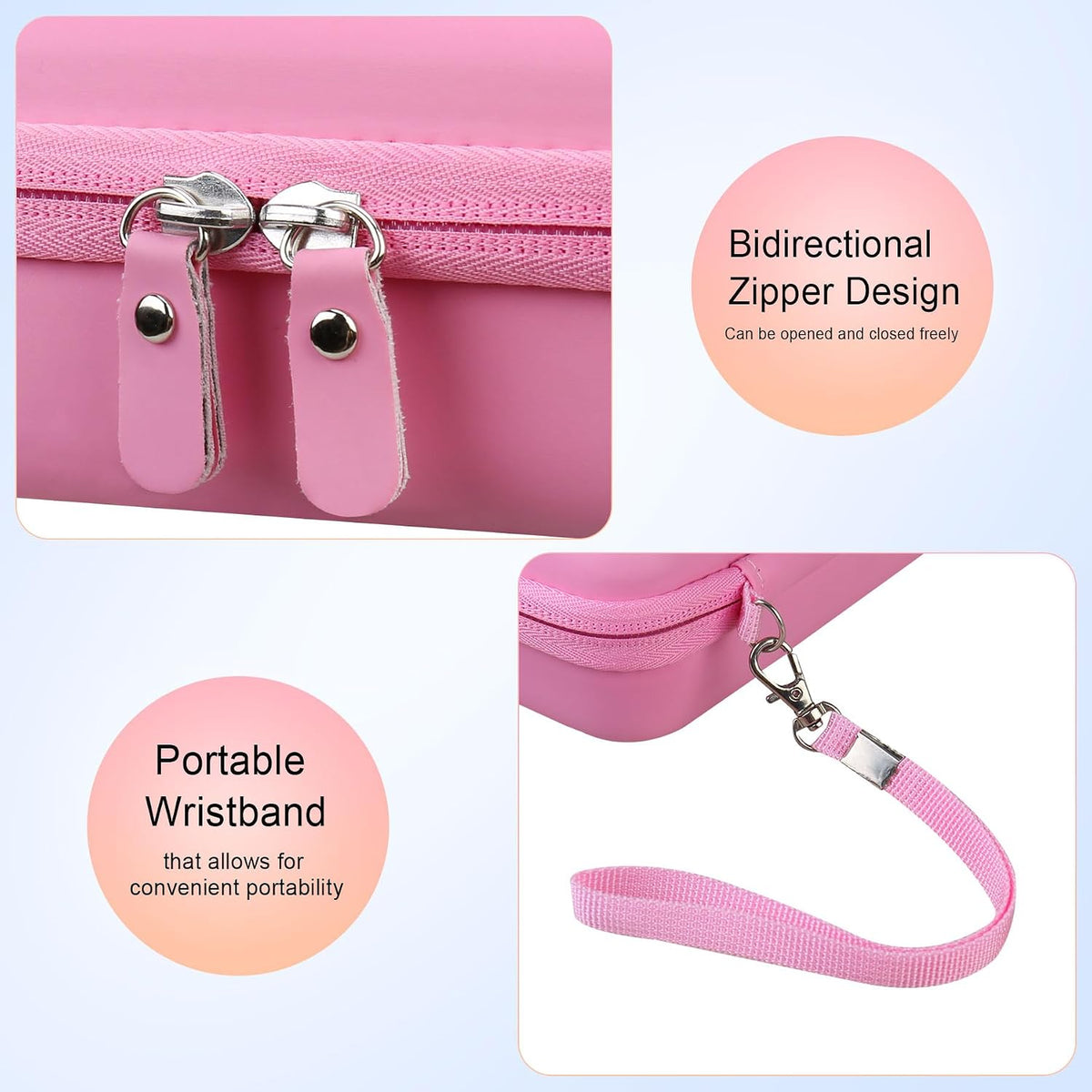 Elonbo pink carrying case for Blinger Diamond Starter Set with double zipper - view 12