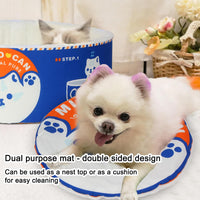 寵幸 Ramen Noodle Cute Cat Bed, Soft Warm Washable Kitten Bed - 19.7"L x 19.7"W x 7.9"Th / blue - image 4