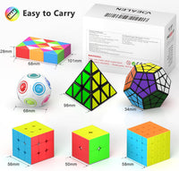 Vdealen Speed Cube Set, 2x2 4x4 Pyramid Mirror Dodecahedron Magic Cube Pack, Puzzle Cube Bundle - 7 Pack-Cube Set - image 2