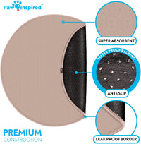 Paw Inspired Round Washable Pee Pads for Dogs - 48" (2 pack) - image 4