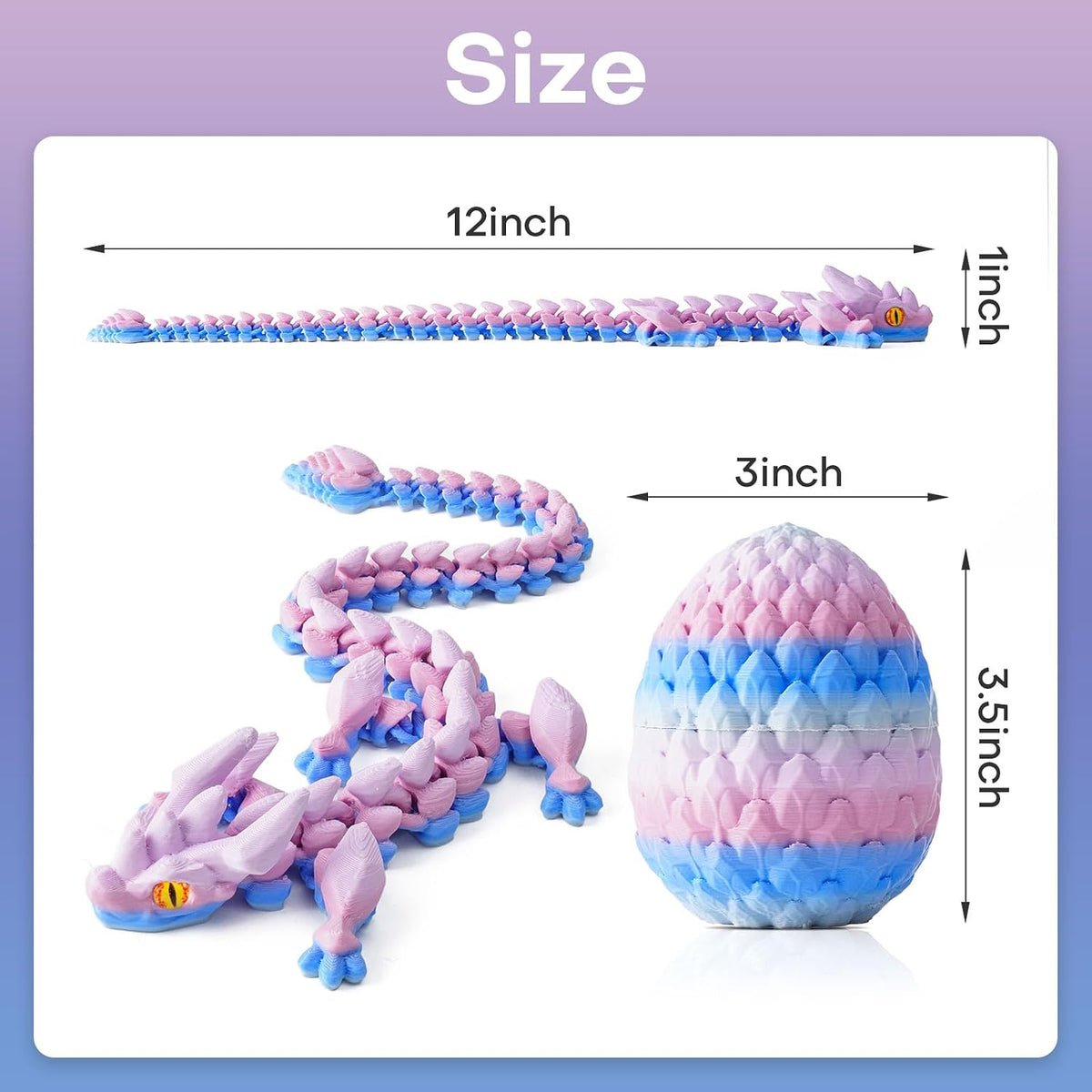 3D Printed Dragon Eggs with Dragon Inside - Random Ocean Tides - image 2
