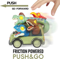 DINOBROS School Bus Toy with Light and Sound - Dinosaur School Bus - image 2