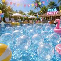 Yinder 24 Pcs Clear Beach Balls Inflatable Bubble Ball Decorations - Classic / Clear - image 2