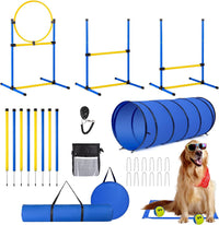 Dog Agility Course Backyard Set，Dog Agility Equipment - 10 PCS SET