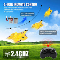RC Plane, F22 RC Airplane Fighter Ready to Fly - Yellow Kf803 - image 4