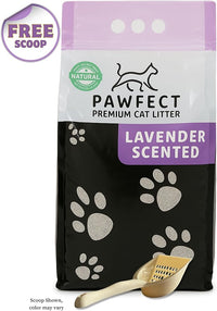 Lavender Scented Cat Litter – 37.8 lb / 20L, Fast Clumping, Natural Odor Absorption, Lightweight Formula, Made with Turkish White Bentonite