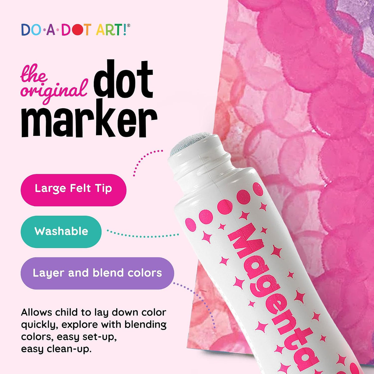 Do A Dot Art! Markers 6-Pack Rainbow Washable Paint Markers – Fun for Kids & Family - Ultra Bright / 5 - image 3