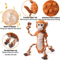 Dog Toy, Large Dog Squeaky Toys - Tug Monkey - image 3