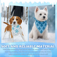 Preboun 100 Pcs Fall Paw Print Dog Bandanas Bulk - Winter / 25.6 x 17.7 x 17.7 Inch - image 2