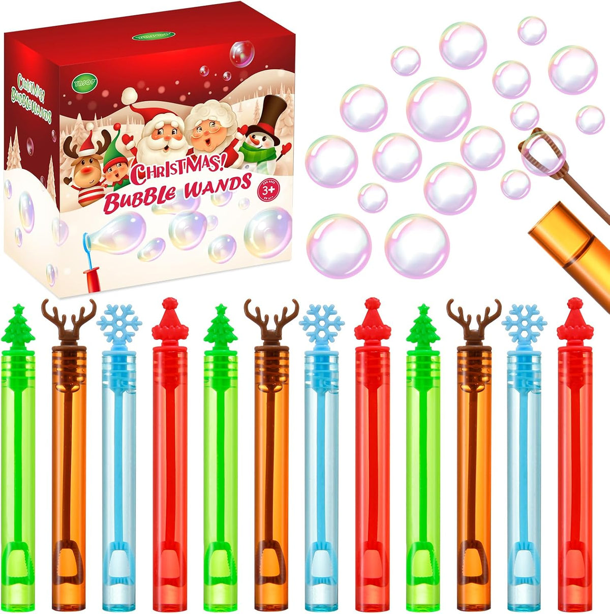 60 Pack Halloween Bubble Wands - Red, Green, Yellow, Orange