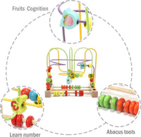 Wondertoys Bead Maze Toy for Kids Wooden Colorful Abacus Roller - image 3