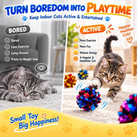 Cat Crinkle Ball Toys, Interactive Cat Toys for Swatting - 10 Packs - image 3