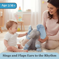 Dimple Kaia Peek-A-Boo Elephant, Interactive Singing Plush Toy - Blue Elephant - image 4