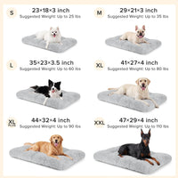 JOEJOY Large Dog Bed Crate Pad - 23.0"L x 18.0"W x 3.0"Th / Light Grey - image 4