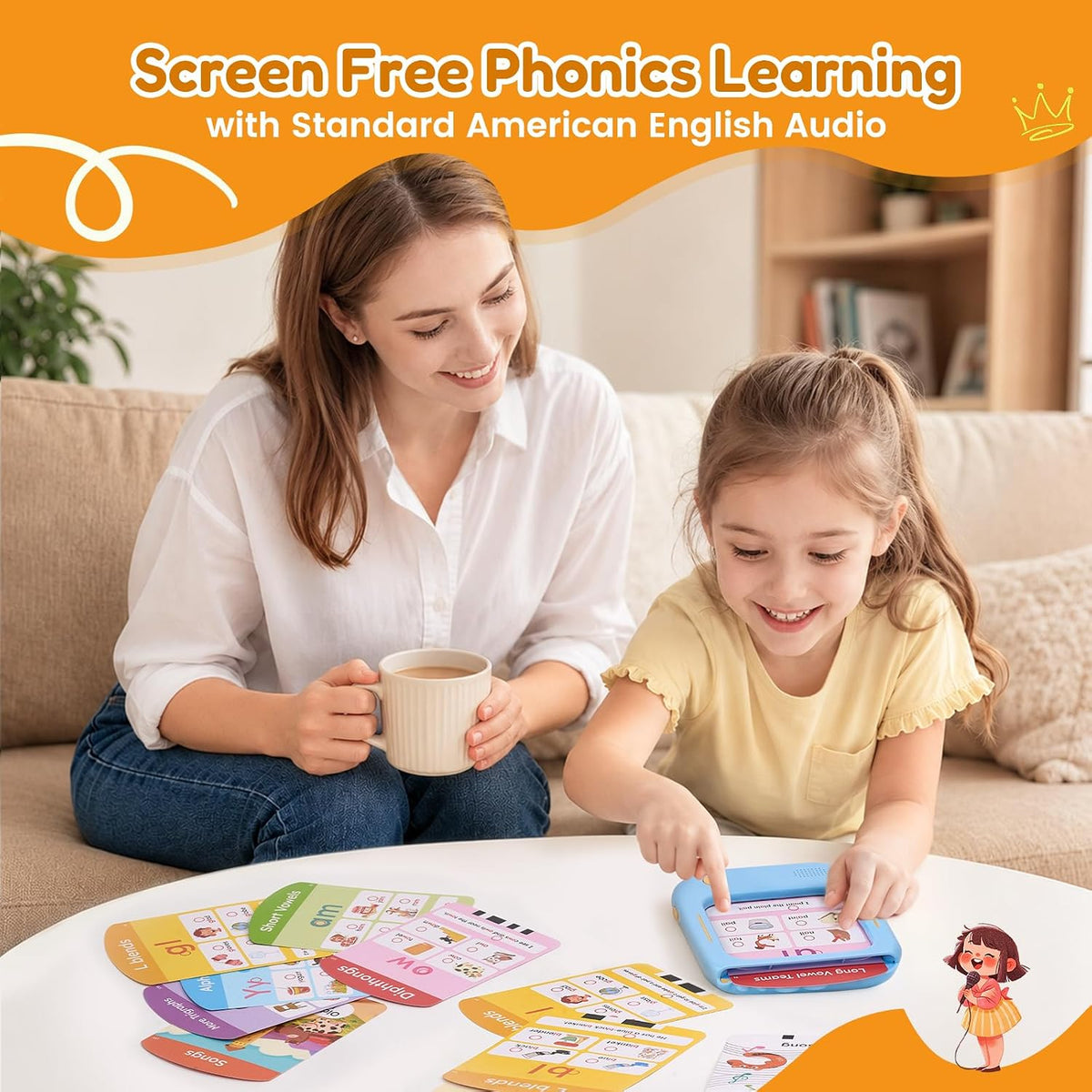 JoyCat Kids Learning Tablet - Blue:Phonics - image 2