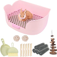 RUBYHOME Large Bunny Litter Box Small Animal Litter Pet Toilet Potty - Purple