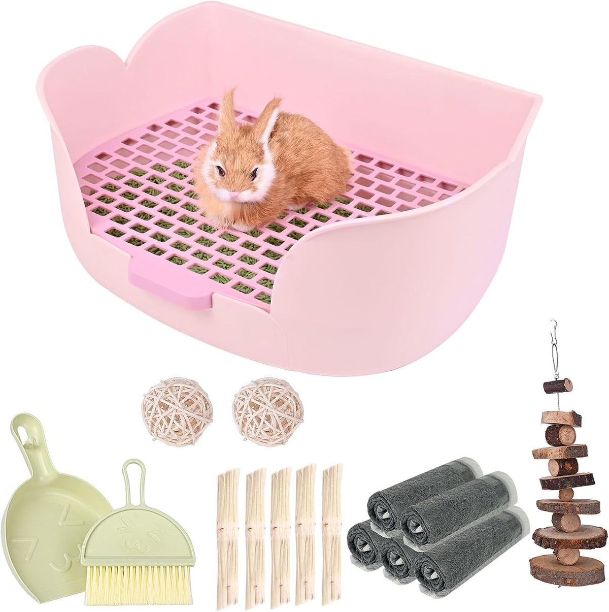 RUBYHOME Large Bunny Litter Box Small Animal Litter Pet Toilet Potty - Purple