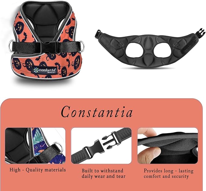 Comfort Fit Dog Harness – Adjustable No-Pull Vest for Small, Medium & Large Dogs – Soft Padded Step-in Design for Easy Control – Ideal for Walking, Running & Training – All-Weather Premium Dog Vest
