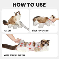 Supet Cat Grooming Hammock, Self-Adherent Cat Wrap for Cutting Nails, Anti-Escape Calming Wrap for Medicine, Nail Clipping, Teeth Brushing, Ear Cleaning