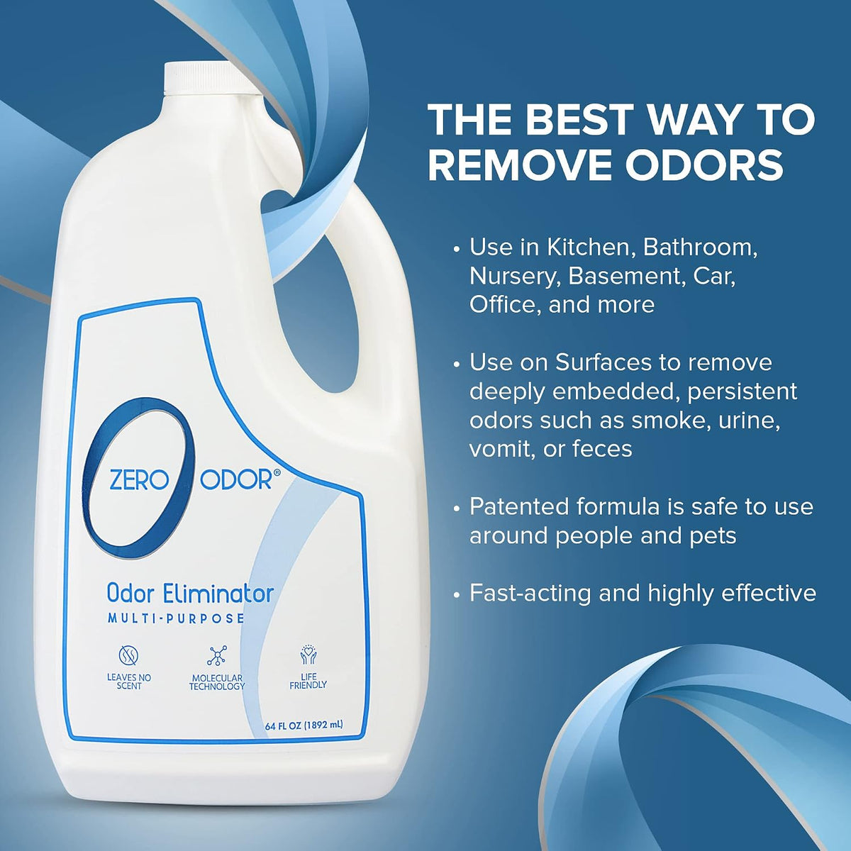 Zero Odor Multi-Purpose Odor Eliminator - 64 Fl Oz (Pack of 1) - image 4