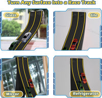 Flex Tracks 15 Ft Starter Set Flexible Race Track for Kids 3+ - Black&yellow - image 2