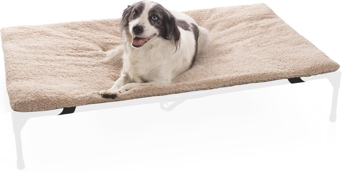 K&H Elevated Dog Bed Pet Cot Pad, X-Large 50x32 Tan – Essentials for Dogs - XL (32 in x 50 in)