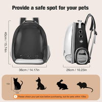 Cat Carrier Backpack, Pet Carrier Backpack Front Pack for Small Medium Cat Puppy Dog Carrier - Black - image 2