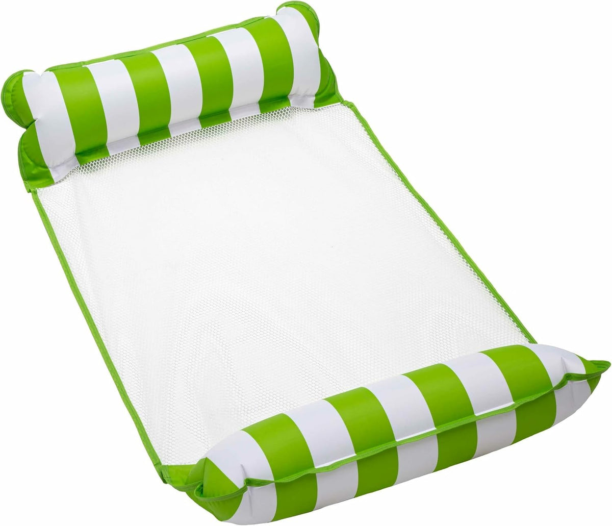 Aqua 4-in-1 Monterey Hammock Pool Float & Water Hammocks - Lime Green/White Stripe / Monterey Hammock / 1 Pack