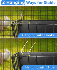 X Large Rabbit Hay Feeder Guinea Pig Hay Feeder Metal Frame Bunny Hay - 1-Pack Black - image 3
