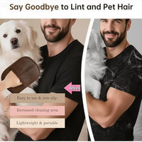2Pcs Pet Hair Removal Gloves for Dogs and Cats, 2025 Upgraded Electrostatic Magic Hair Remover Glove,Reusable for Couch, Car Seat, Clothing, Carpet, Furniture & Bed Sheets(Brown)