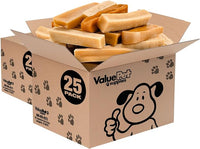 ValueBull Himalayan Yak Cheese Dog Chews, Medium, 50 ct Bulk Pack - Long Lasting for Aggressive Chewers, All Natural, Healthy & Safe, Low Odor Nepal Yak Milk Chews