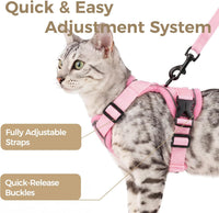 Cat Harness and Leash Set, Escape Proof Cat Vest, XL - Pink / X-Large - image 4
