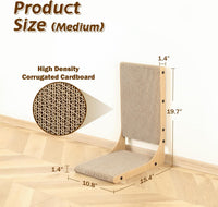 Zakkart 2-Pack L-Shaped Cat Scratching Board, Cardboard - Medium 2PC (19.7'' tall) - image 4