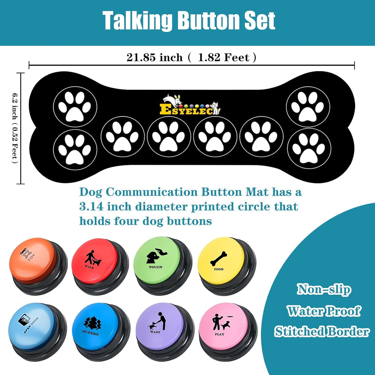 6 Pcs Dog Talking Button Set - 8 Pack - image 4