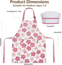 Kids Apron for Boys and Girls Aged 3-6 100% Cotton Blue WQHM – Fun for Kids & Family - Pink Apron & Hat - image 3